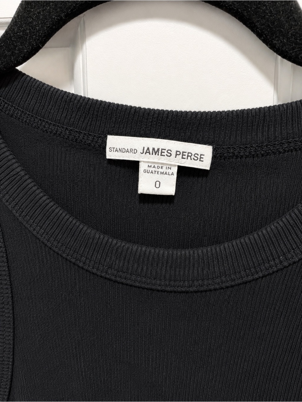 James Perse Black Rib Tank with High Neck - Picture 4 of 4